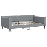 vidaXL Lit de jour gris clair 100x190 cm tissu