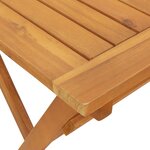 vidaXL Table de jardin pliante Rectangulaire 100x55x75 cm Bois massif Acacia