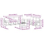 vidaXL Ensemble de canapés d'extérieur 7 pc