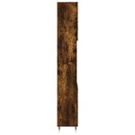 vidaXL Armoire de bain chêne fumé 30x30x190 cm bois d'ingénierie