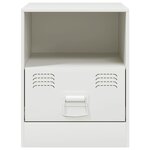vidaXL Table de chevet blanc 34 5x39x44 cm acier