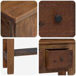 vidaXL Table console bois de récupération mélangé 80x35x80 cm