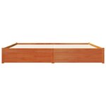 vidaXL Cadre de lit Cire marron 200 x 200 cm Bois de Pin Massif