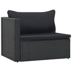Salon de jardin meuble d'extérieur ensemble de mobilier 5 pièces avec coussins résine tressée noir 02_0016474