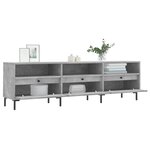 vidaXL Meuble TV gris béton 150x30x44 5 cm bois d'ingénierie