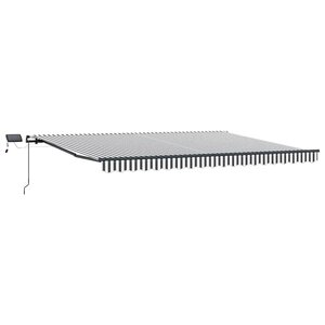 vidaXL Auvent manuel rétractable avec LED anthracite blanc 400x300 cm