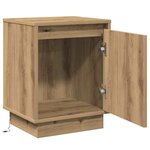 vidaXL Cabinet de chevet avec chêne artisanal 39 x 34.5 x 50 cm