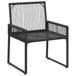 vidaXL Ensemble de meubles d'extérieur 9 Pièces Noir et turquoise