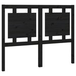 vidaXL Tête de lit Noir 125 5x4x100 cm Bois massif de pin