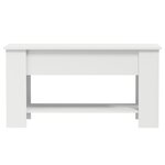 vidaXL Table basse blanc 101x49x52 cm bois d'ingénierie