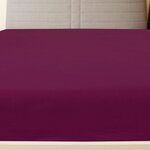 vidaXL Drap-housse Jersey Bordeaux 90x200 cm Coton
