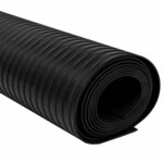 vidaXL Tapis de sol Noir 1 x 5 m Caoutchouc