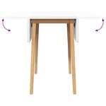 vidaXL Table à manger naturel bois massif et caoutchouc