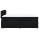 vidaXL Sommier à lattes de lit avec matelas Noir 140x190 cm Tissu