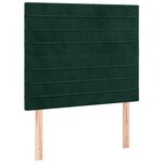 vidaXL Tête de lit à LED Vert foncé 100x5x118/128 cm Velours