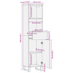 vidaXL Buffet marron 38x34x160 cm bois massif de manguier