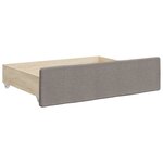 vidaXL Lit de jour avec gigogne et tiroirs sans matelas taupe 80x200cm