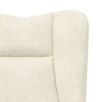 Fauteuil Relaxant en Velours Crème