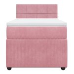 vidaXL Sommier à lattes de lit et matelas Rose 80x200 cm Velours