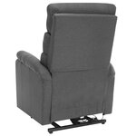 vidaXL Fauteuil de massage inclinable Gris clair Tissu