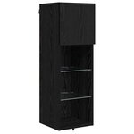 vidaXL Meubles TV muraux 4 Pièces Chêne noir Bois d'ingénierie