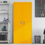vidaXL Armoire de rangement 2 Pièces Jaune moutarde 80 x 40 x 180 cm