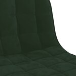 Vidaxl tabourets de bar 2 pcs vert foncé velours