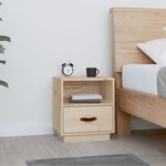 vidaXL Table de chevet 40x34x45 cm Bois de pin solide
