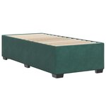 vidaXL Cadre de lit sans matelas vert foncé 90x200 cm velours