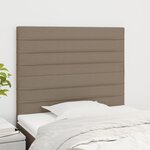 vidaXL Têtes de lit 2 Pièces Taupe 100x5x78/88 cm Tissu
