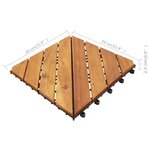 vidaXL Carreaux de terrasse 10 Pièces 30x30 cm Bois d'acacia solide