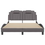vidaXL Cadre de lit avec LED sans matelas gris 120x200 cm