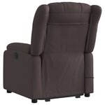 vidaXL Fauteuil inclinable de massage Marron foncé Tissu