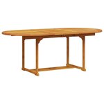 vidaXL Ensemble de salle à manger pour jardin 7 Pièces Marron