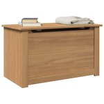vidaXL Coffre de rangement avec couvercle Panama bois massif de pin