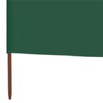 vidaXL Paravent 5 panneaux Tissu 600 x 160 cm Vert