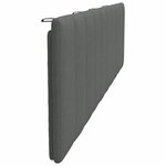 vidaXL Coussin de tête de lit Hanko gris foncé 200 cm tissu