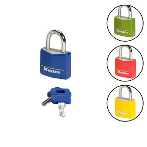 9131EURDCOL Cadenas à Clé en Aluminium Massif recouvert de Vinyle  Couleur Aléatoire