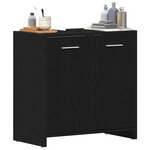 vidaXL Armoire lavabo de salle de bain chêne noir 60x33x60 cm