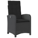 vidaXL Ensemble à manger de jardin 9Pièces coussins noir résine tressée