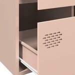 vidaXL Buffet haut rose 68x39x101 5 cm acier