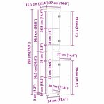 vidaXL Ensemble de mobilier de salle de bain TULUM Gris Sonoma