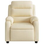 vidaXL Fauteuil de massage inclinable Crème Tissu