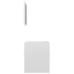 vidaXL Ensemble de meubles de bain 2 Pièces Blanc brillant Aggloméré