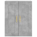 vidaXL Buffet haut Gris béton 69 5x34x180 cm Bois d'ingénierie