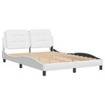 vidaXL Cadre de lit avec LED sans matelas Zadar blanc 120x200 cm
