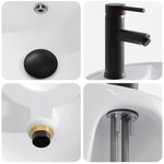 vidaXL Lavabo de salle de bains Noir Mat 40 5 x 40 5 x 15 cm métal