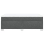 vidaXL Sommier à lattes de lit avec matelas Gris foncé 120x200cm Tissu