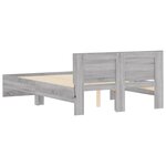 vidaXL Cadre de lit avec tête de lit et LED sonoma gris 120x190 cm