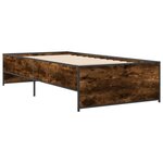 vidaXL Cadre de lit sans matelas chêne fumé 100x200 cm